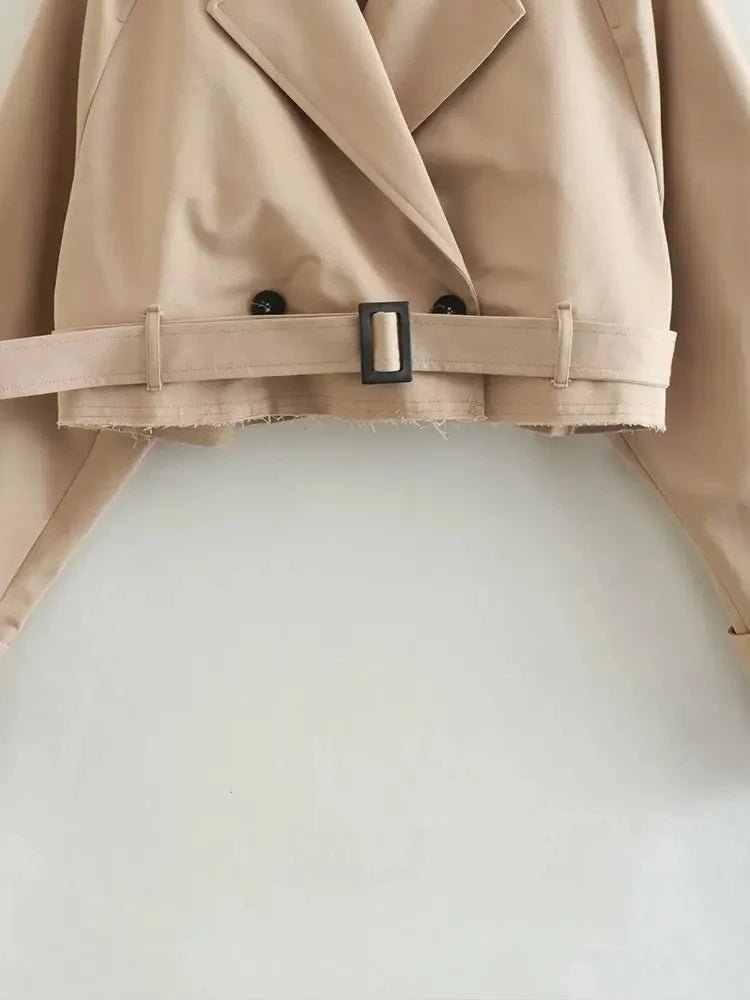Cropped Trench Spring Jacket - Slay Hoodies