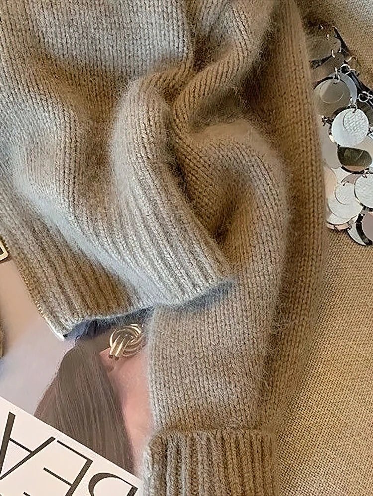 Cropped Zipper Knitted Cardigan - Slay Hoodies