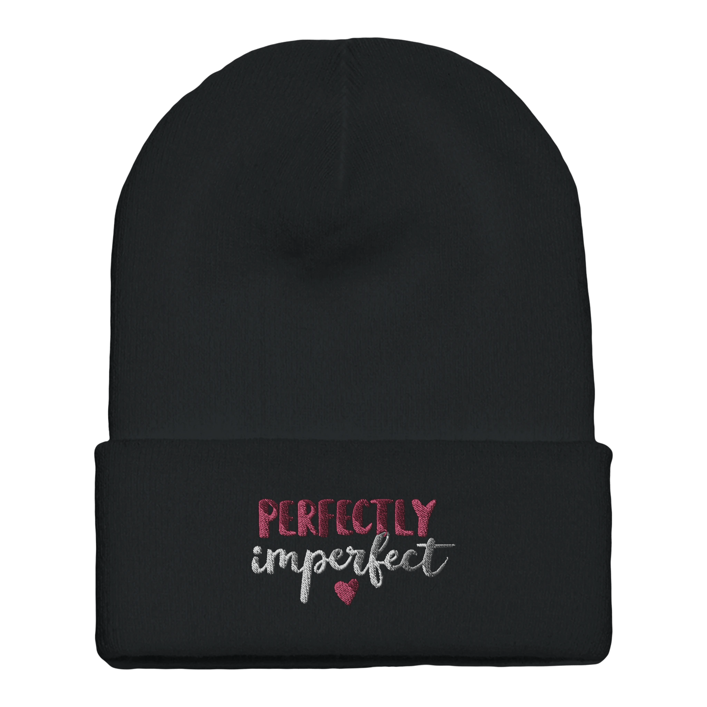 Embroidered Beanie : Premium Cuffed - Perfectly Imperfect - Slay Hoodies