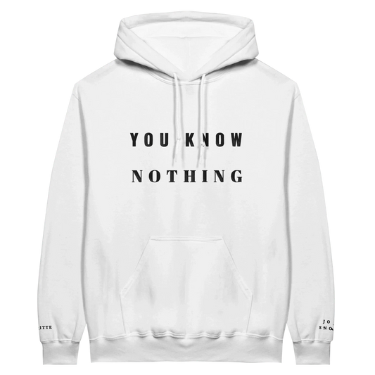 Embroidered Hoodie : You Know Nothing - Game of Thrones - Slay Hoodies