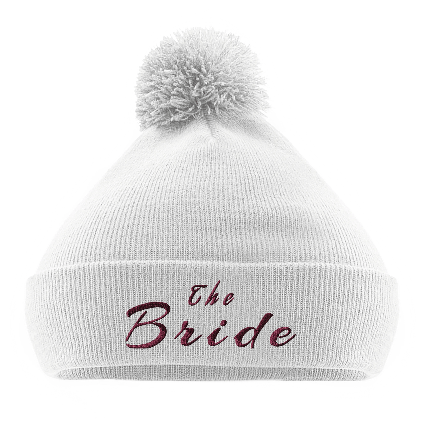 EXCLUSIVE : "The Bride" Embroidered Engagement / Bachelorette Pom - Pom Beanie - Slay Hoodies