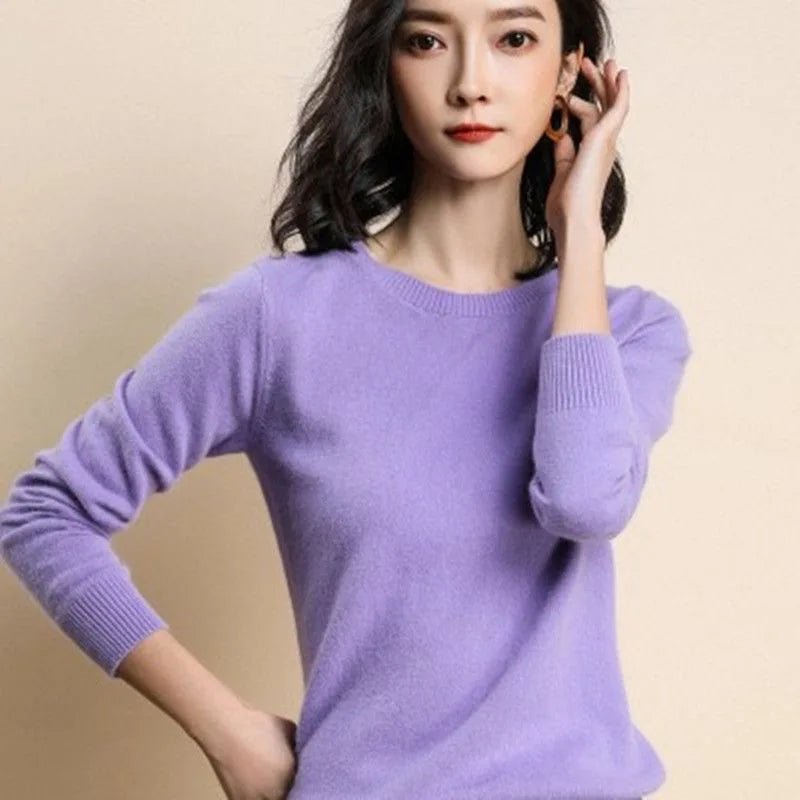 O - Neck Knitted Pullover Jumper - Slay Hoodies
