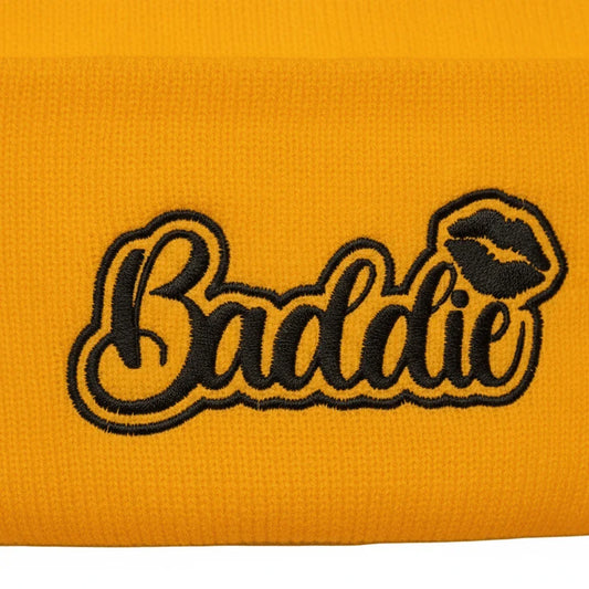 Premium Cuffed "Baddie" Embroidered Beanie - Slay Hoodies