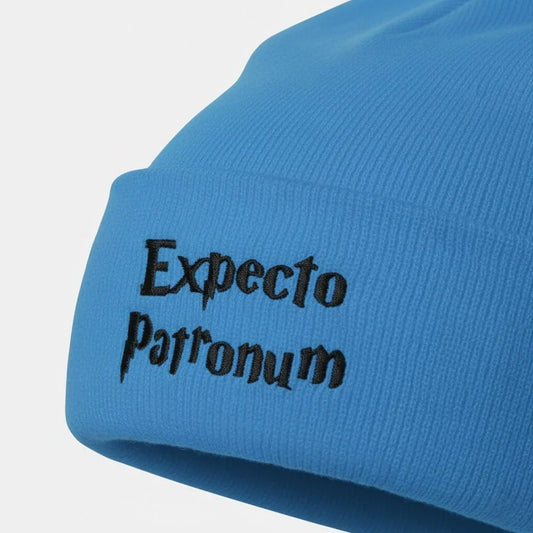 Premium Cuffed "Expecto Patronum" Embroidered Beanie - Slay Hoodies