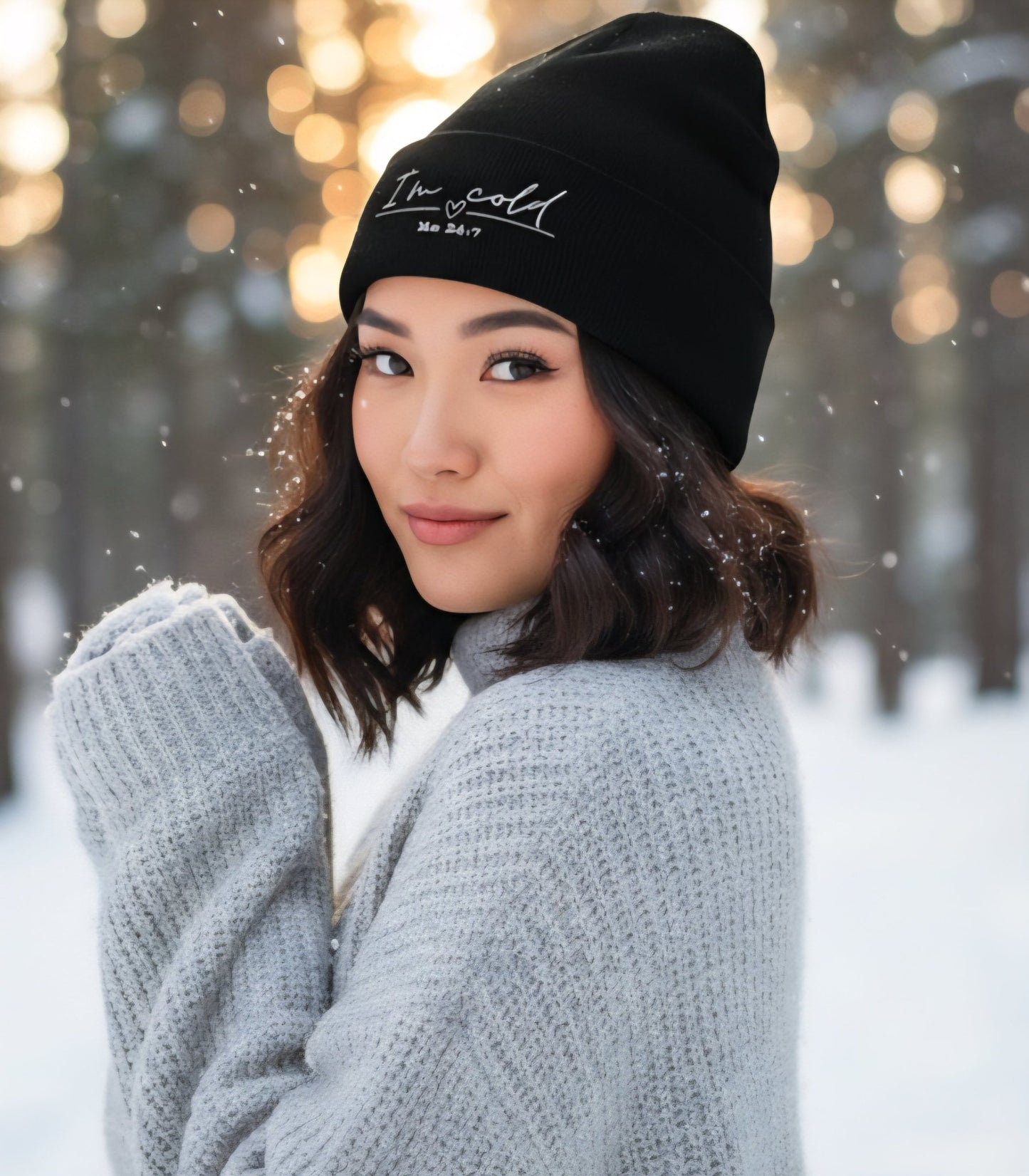 Premium Cuffed "I'm Cold 24.7" Embroidered Beanie - Slay Hoodies