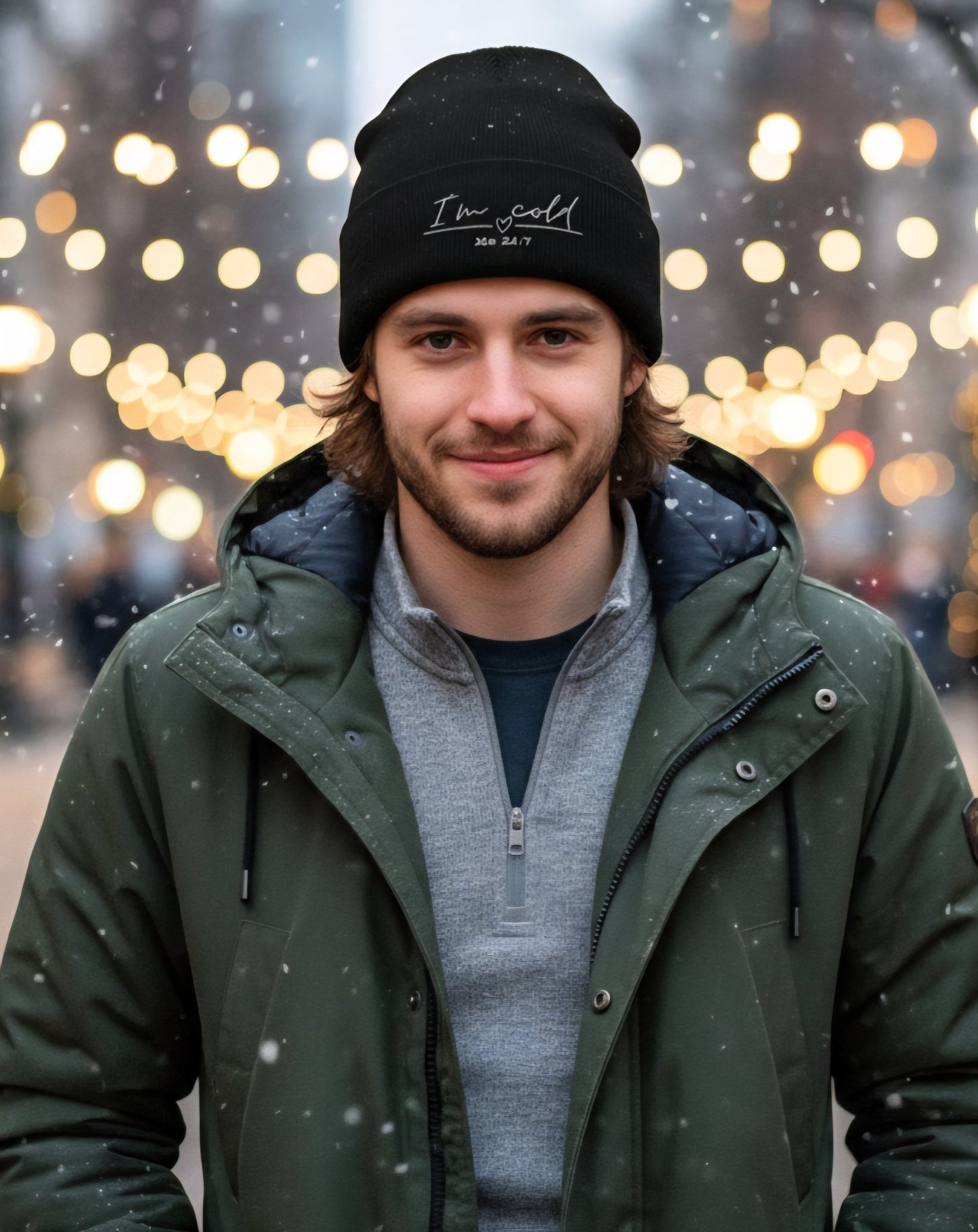 Premium Cuffed "I'm Cold 24.7" Embroidered Beanie - Slay Hoodies