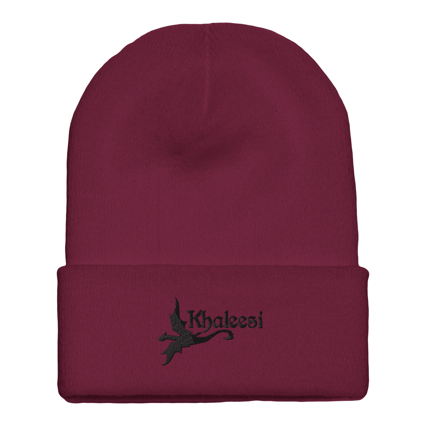 Premium Cuffed "Khaleesi" Embroidered Beanie - Slay Hoodies