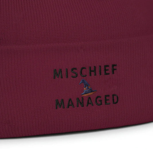 Premium Cuffed "Mischief Managed" Embroidered Beanie - Slay Hoodies
