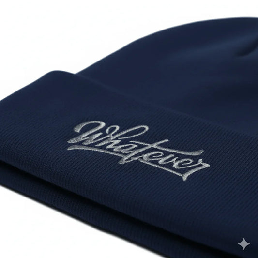 Premium Cuffed "Whatever" Embroidered Beanie - Slay Hoodies