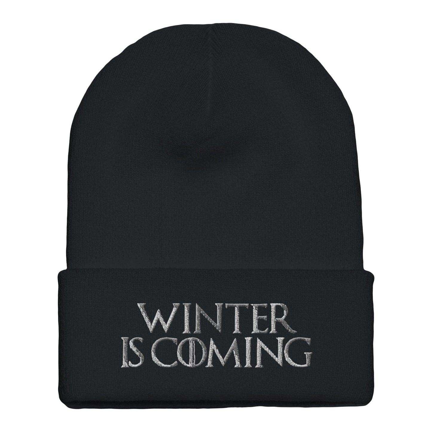 Premium Cuffed "Winter Is Coming" Embroidered Beanie - Slay Hoodies