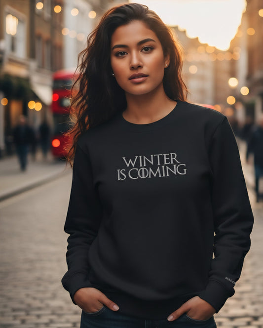 Premium High Quality Triple Embroidered "Winter is Coming" Sweatshirt - Slay Hoodies