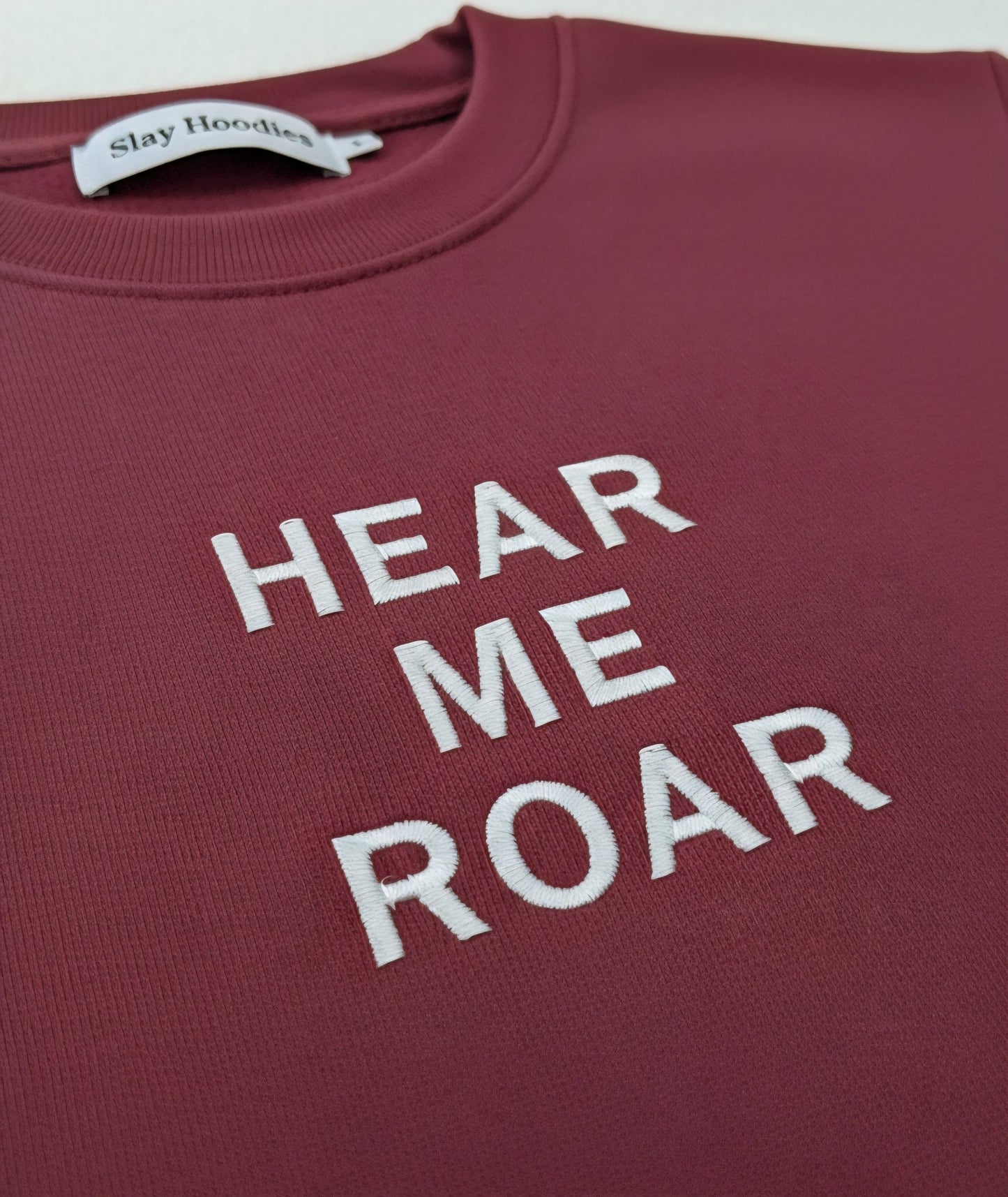 Premium Triple Embroidered "Hear Me Roar" Sweatshirt - Slay Hoodies