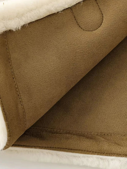 Chic Cropped Shearling Jacket | Ivory Faux Fur Toggle Coat - Slay Hoodies