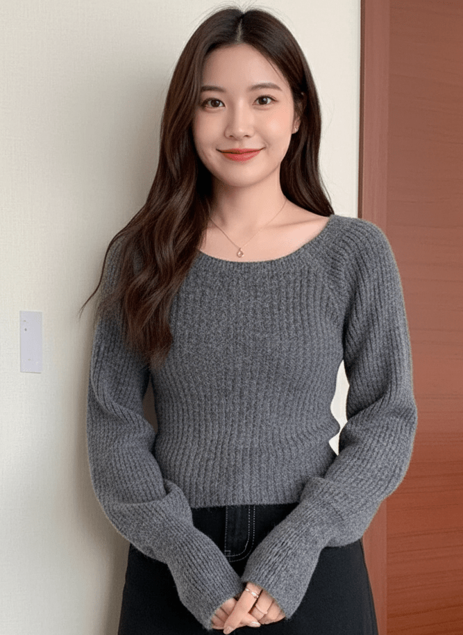 Cozy Boat Neck Ribbed Knit Sweater - Slay Hoodies