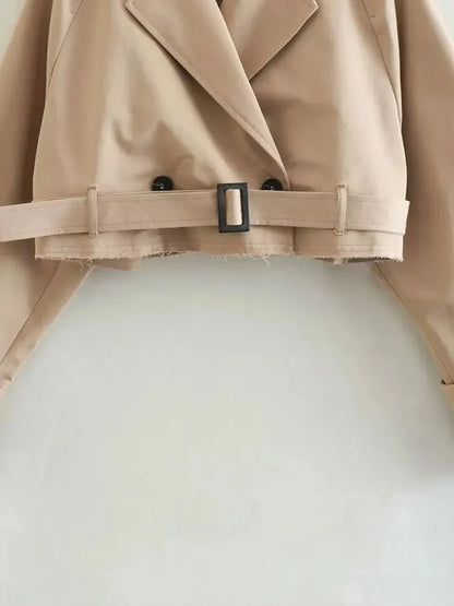 Cropped Trench Spring Jacket - Slay Hoodies