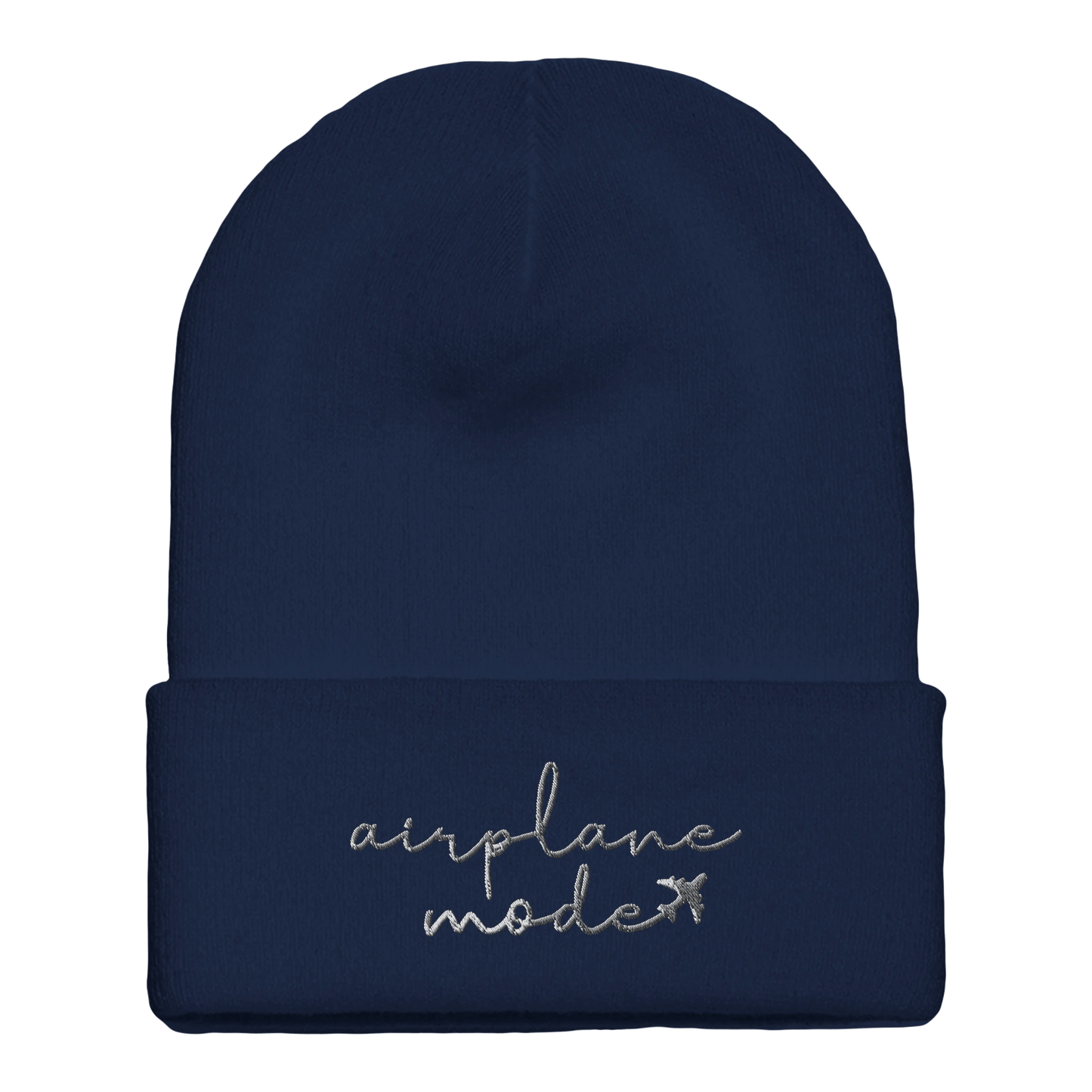 Embroidered Beanie : Premium Cuffed - Airplane mode - Slay Hoodies