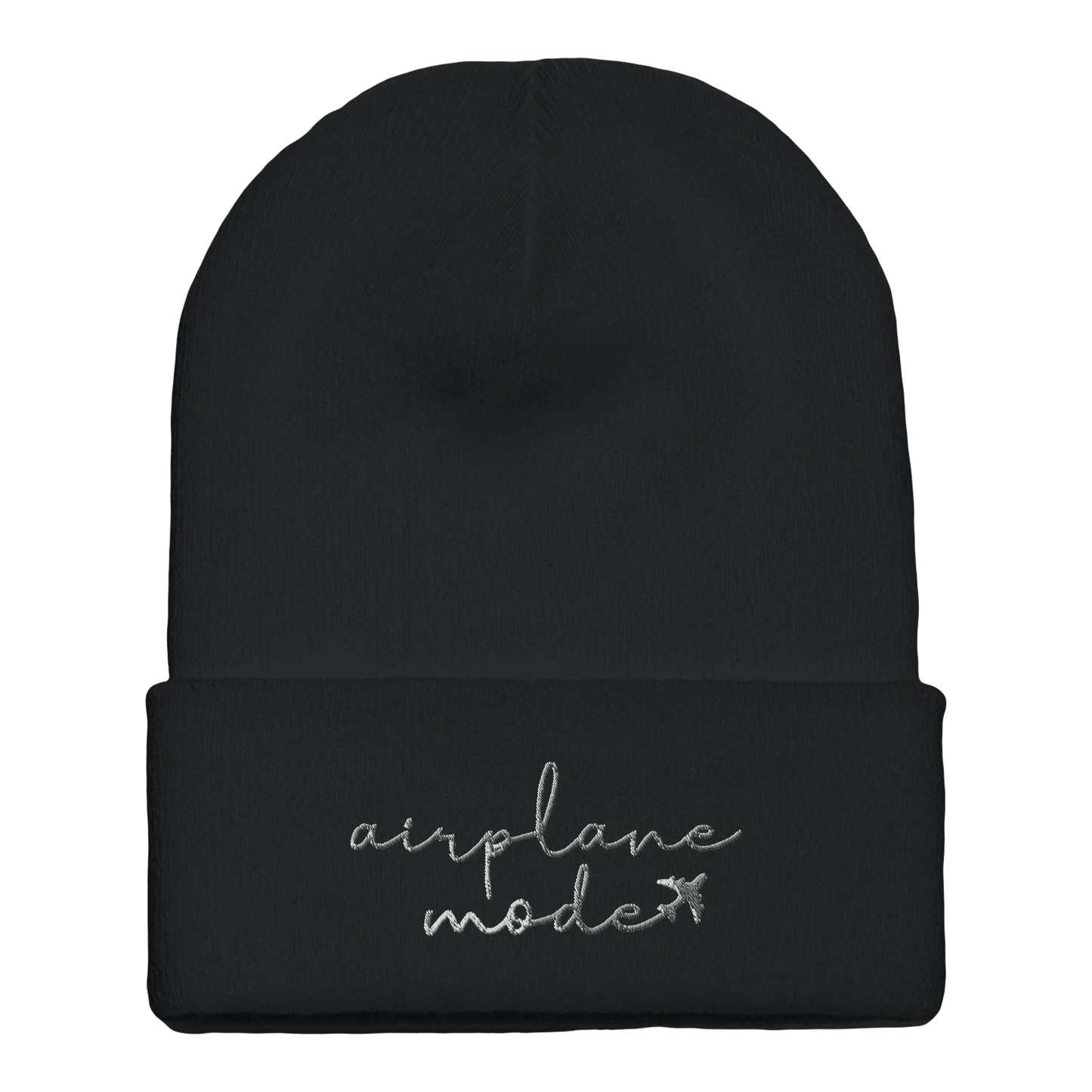 Embroidered Beanie : Premium Cuffed - Airplane mode - Slay Hoodies