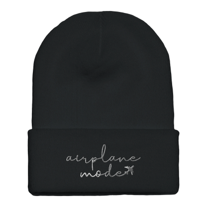 Embroidered Beanie : Premium Cuffed - Airplane mode - Slay Hoodies