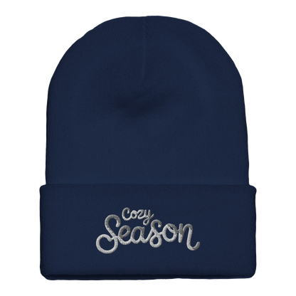 Embroidered Beanie : Premium Cuffed - Cosy Season - Slay Hoodies