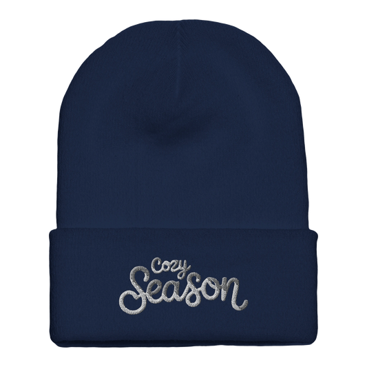 Embroidered Beanie : Premium Cuffed - Cosy Season - Slay Hoodies