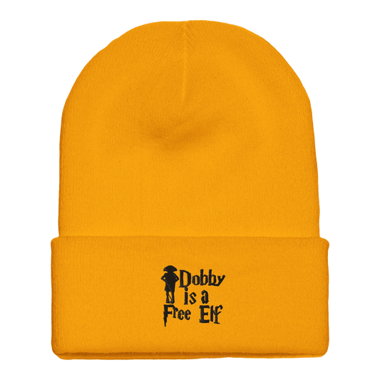 Embroidered Beanie : Premium Cuffed - Dobby is a Free Elf - Slay Hoodies