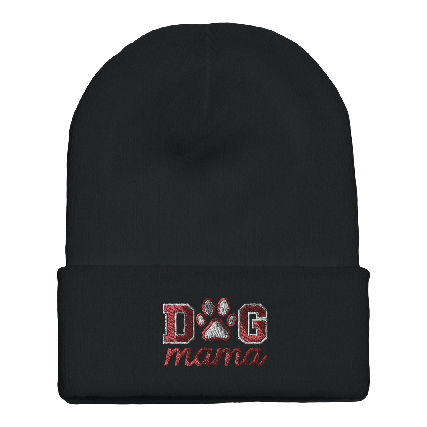 Embroidered Beanie : Premium Cuffed - Dog Mama - Slay Hoodies