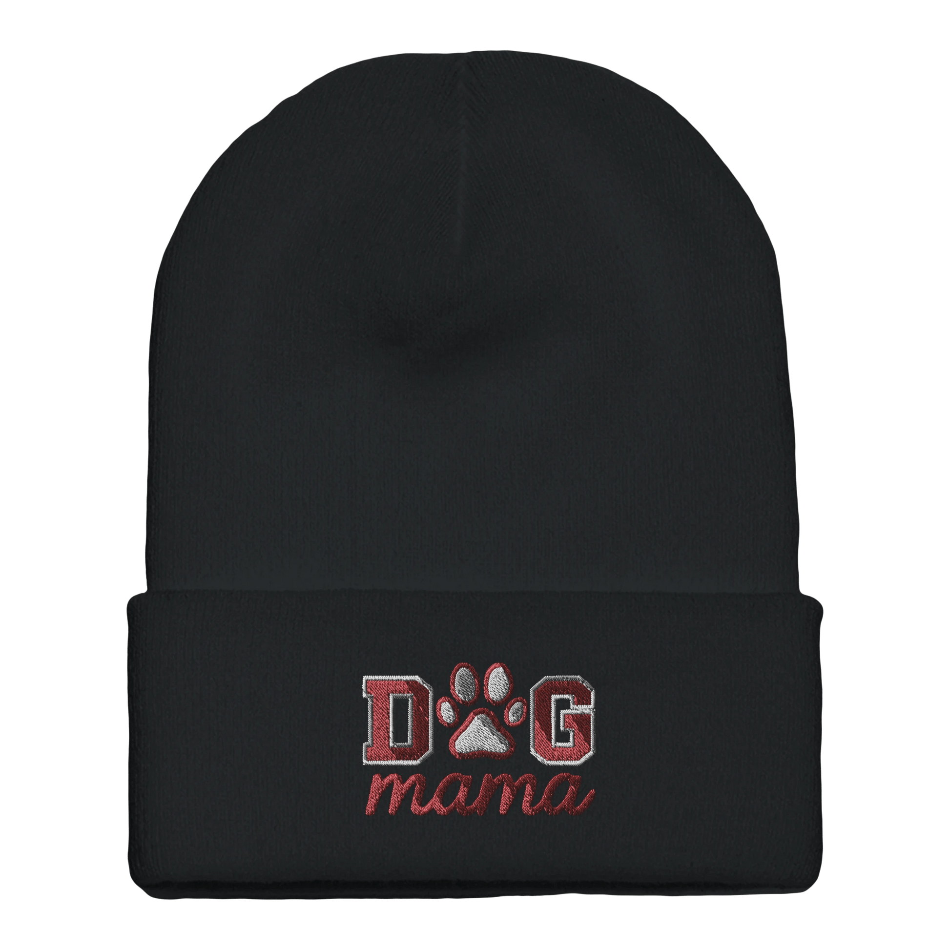 Embroidered Beanie : Premium Cuffed - Dog Mama - Slay Hoodies