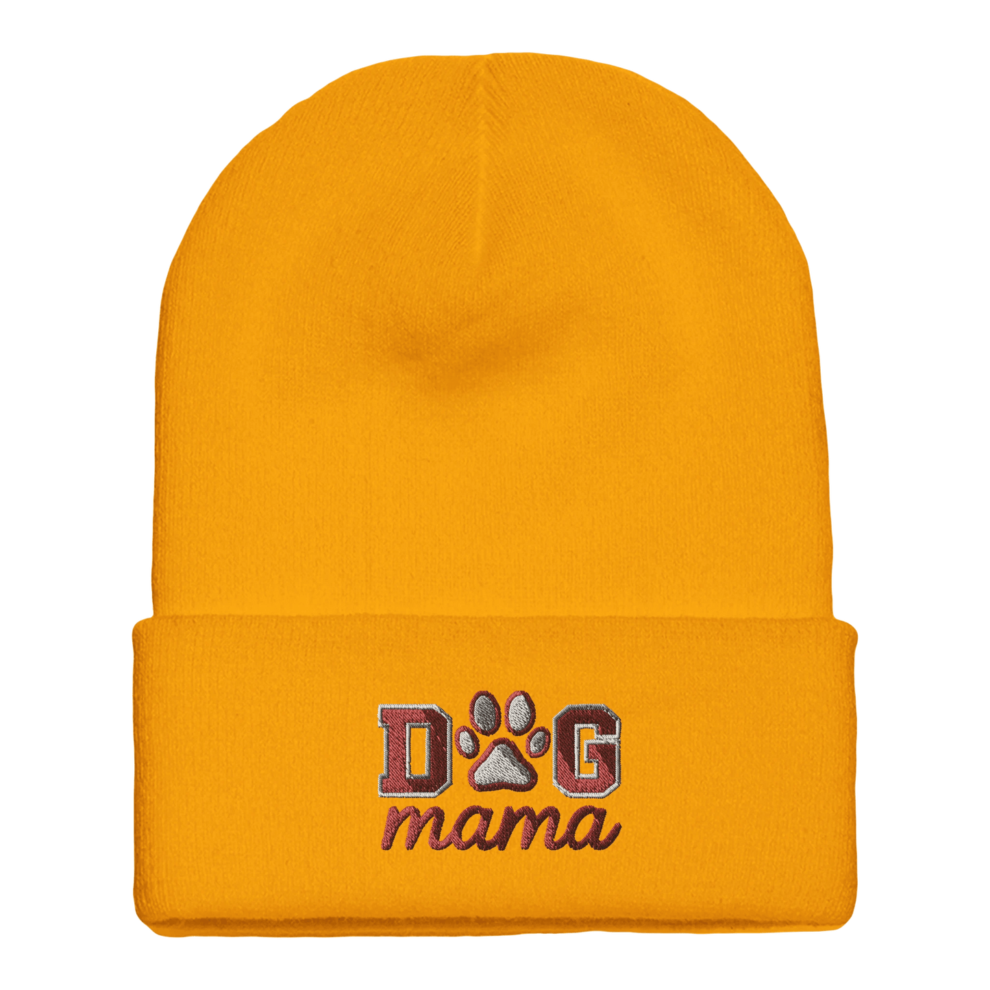 Embroidered Beanie : Premium Cuffed - Dog Mama - Slay Hoodies