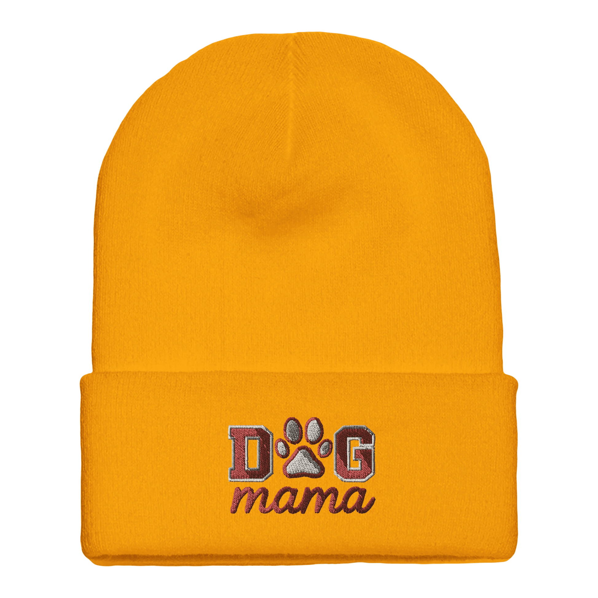 Embroidered Beanie : Premium Cuffed - Dog Mama - Slay Hoodies
