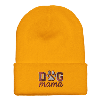 Embroidered Beanie : Premium Cuffed - Dog Mama - Slay Hoodies