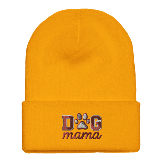 Embroidered Beanie : Premium Cuffed - Dog Mama - Slay Hoodies