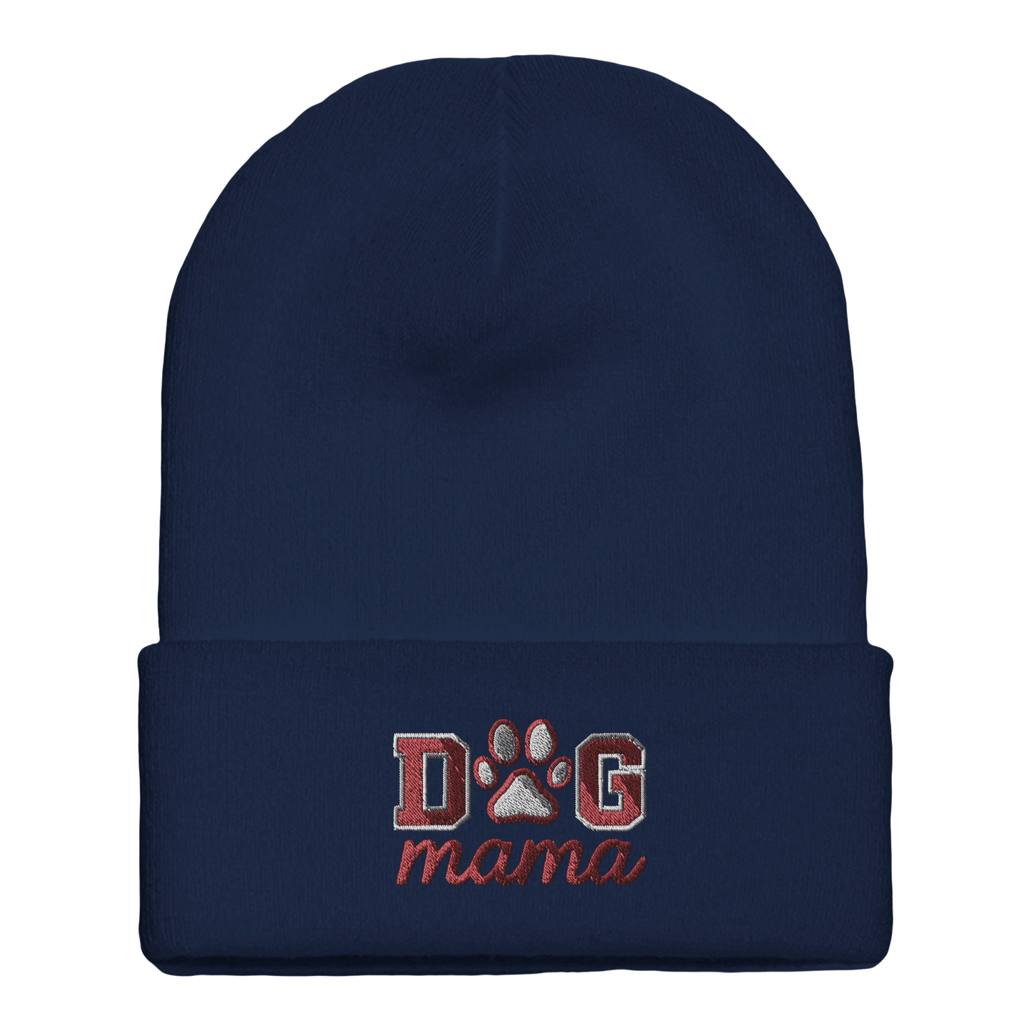 Embroidered Beanie : Premium Cuffed - Dog Mama - Slay Hoodies
