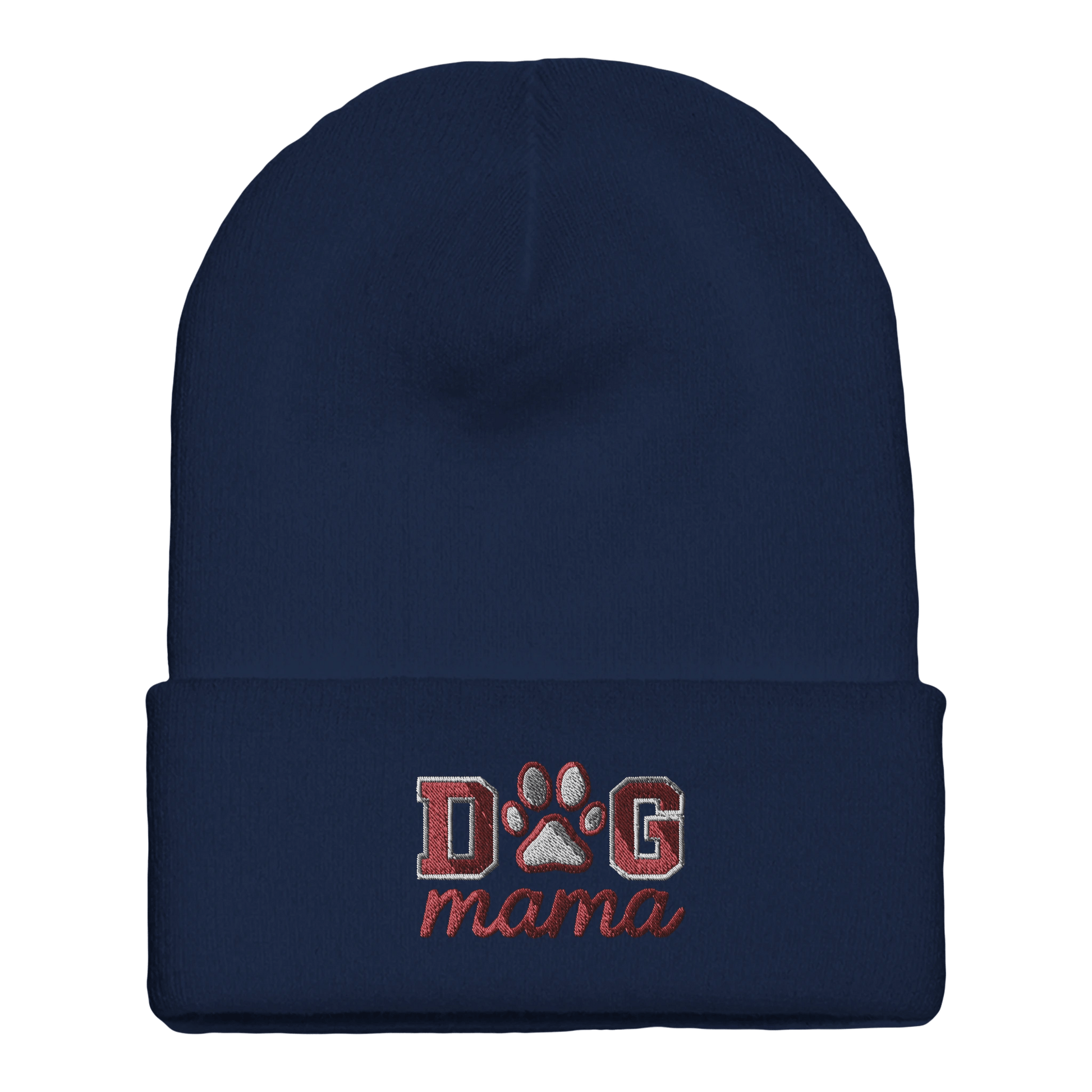 Embroidered Beanie : Premium Cuffed - Dog Mama - Slay Hoodies