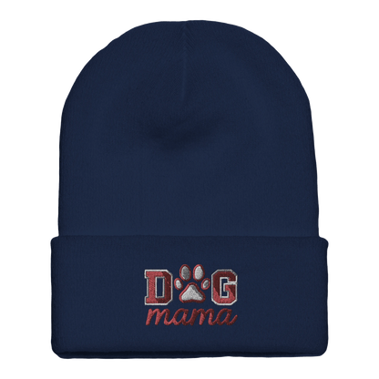 Embroidered Beanie : Premium Cuffed - Dog Mama - Slay Hoodies