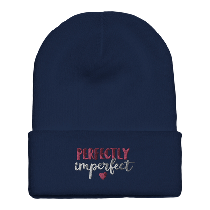 Embroidered Beanie : Premium Cuffed - Perfectly Imperfect - Slay Hoodies