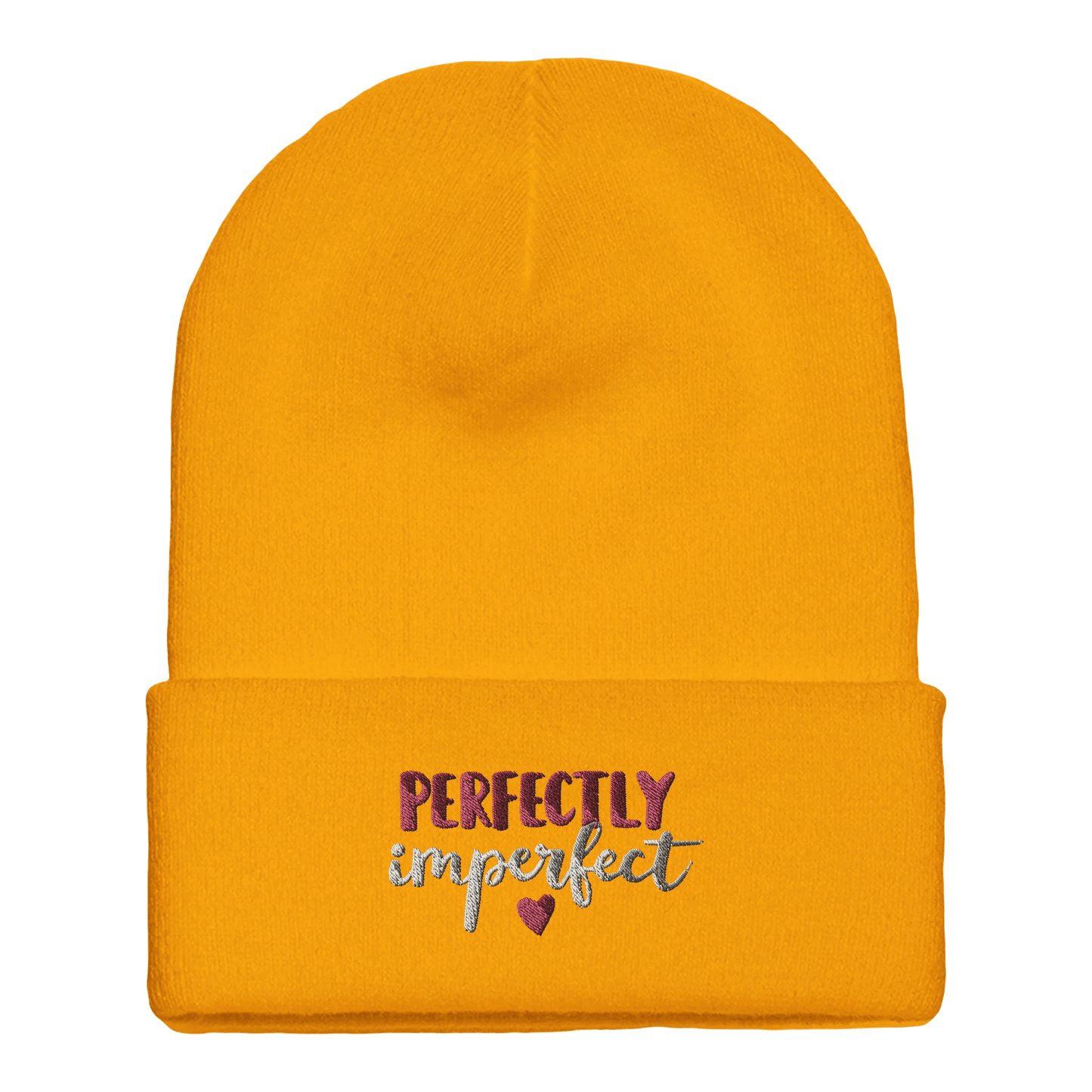 Embroidered Beanie : Premium Cuffed - Perfectly Imperfect - Slay Hoodies