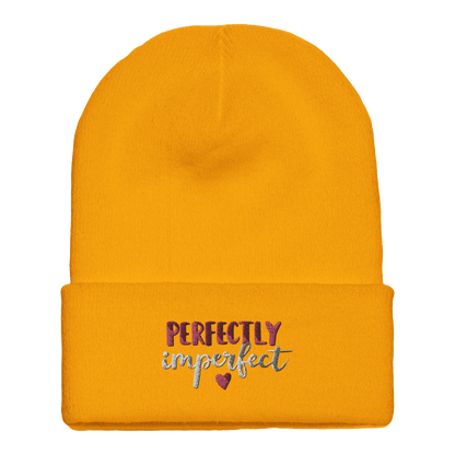 Embroidered Beanie : Premium Cuffed - Perfectly Imperfect - Slay Hoodies
