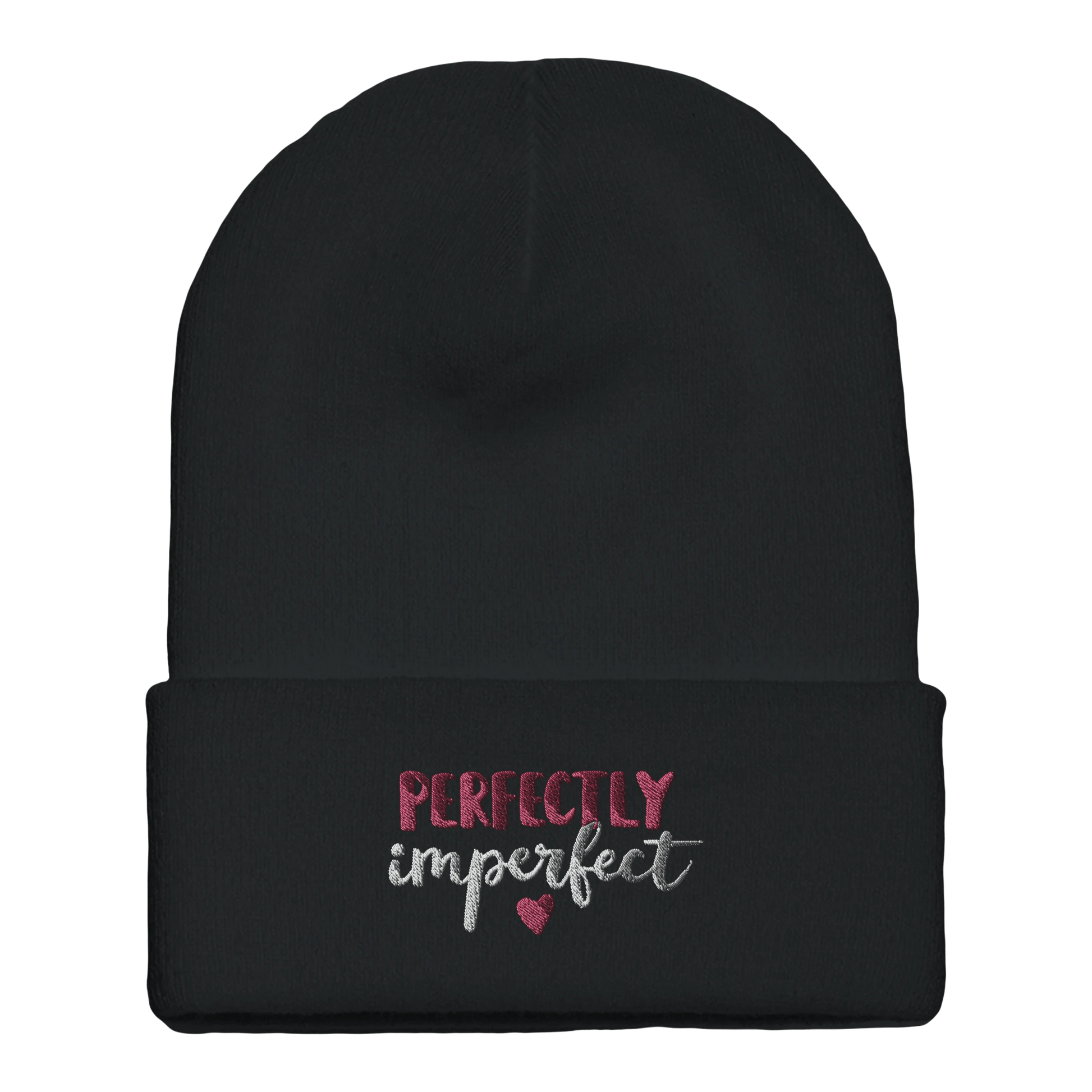 Embroidered Beanie : Premium Cuffed - Perfectly Imperfect - Slay Hoodies