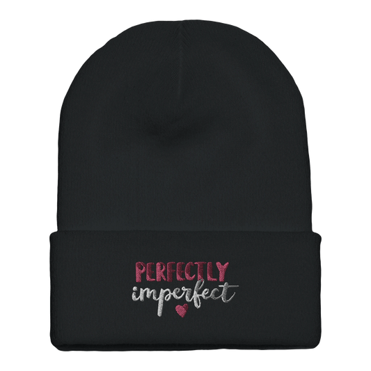 Embroidered Beanie : Premium Cuffed - Perfectly Imperfect - Slay Hoodies