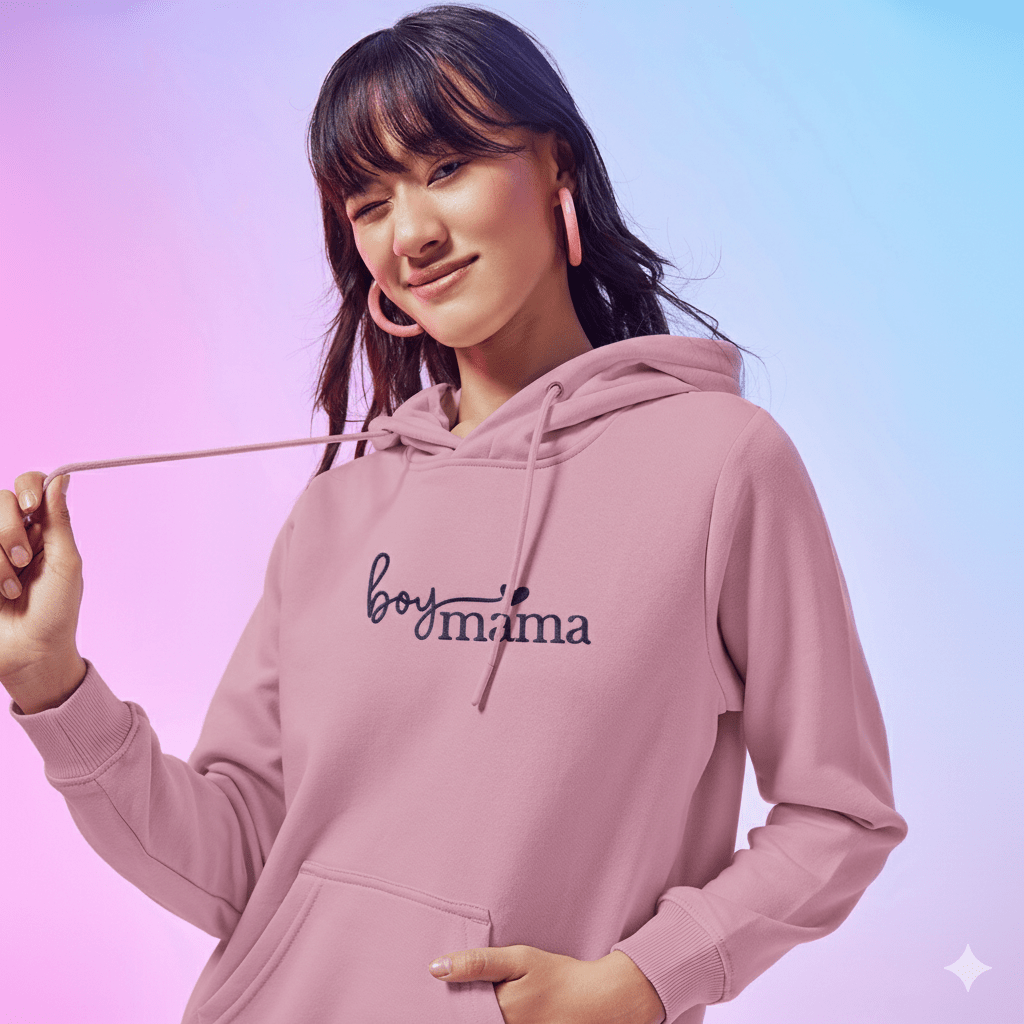 Embroidered Hoodie : Boy Mama - Slay Hoodies