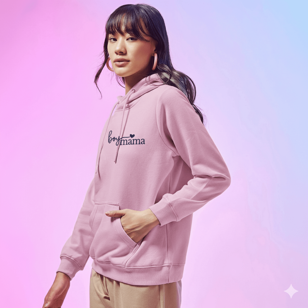 Embroidered Hoodie : Boy Mama - Slay Hoodies