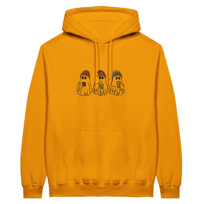 Embroidered Hoodie : The Ghostly Coffee Crew - Slay Hoodies