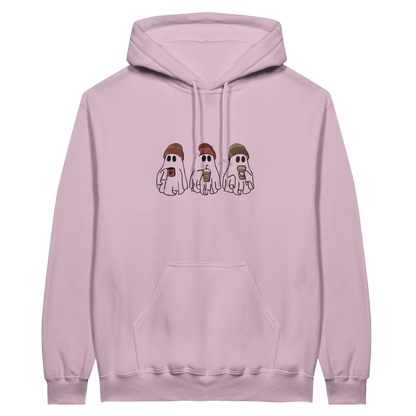 Embroidered Hoodie : The Ghostly Coffee Crew - Slay Hoodies