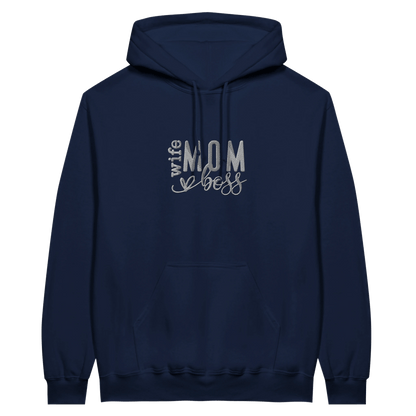 Embroidered Hoodie : Wife, Mom, Boss - Slay Hoodies