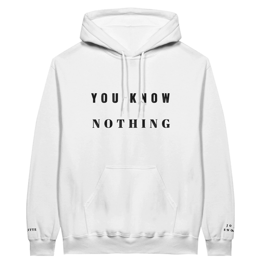 Embroidered Hoodie : You Know Nothing - Game of Thrones - Slay Hoodies