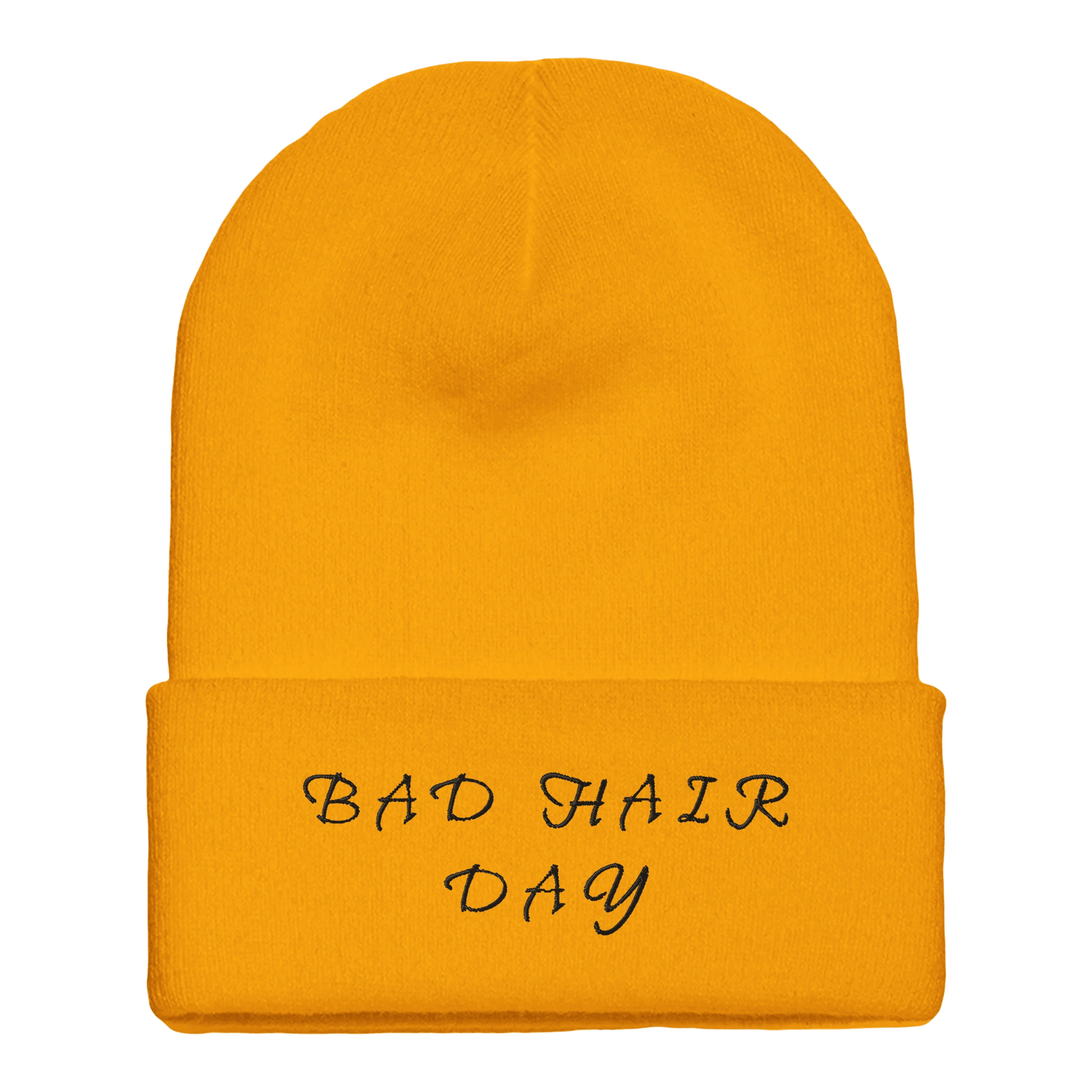 Embroidered Premium Cuffed Beanie - Bad Hair Day - Slay Hoodies