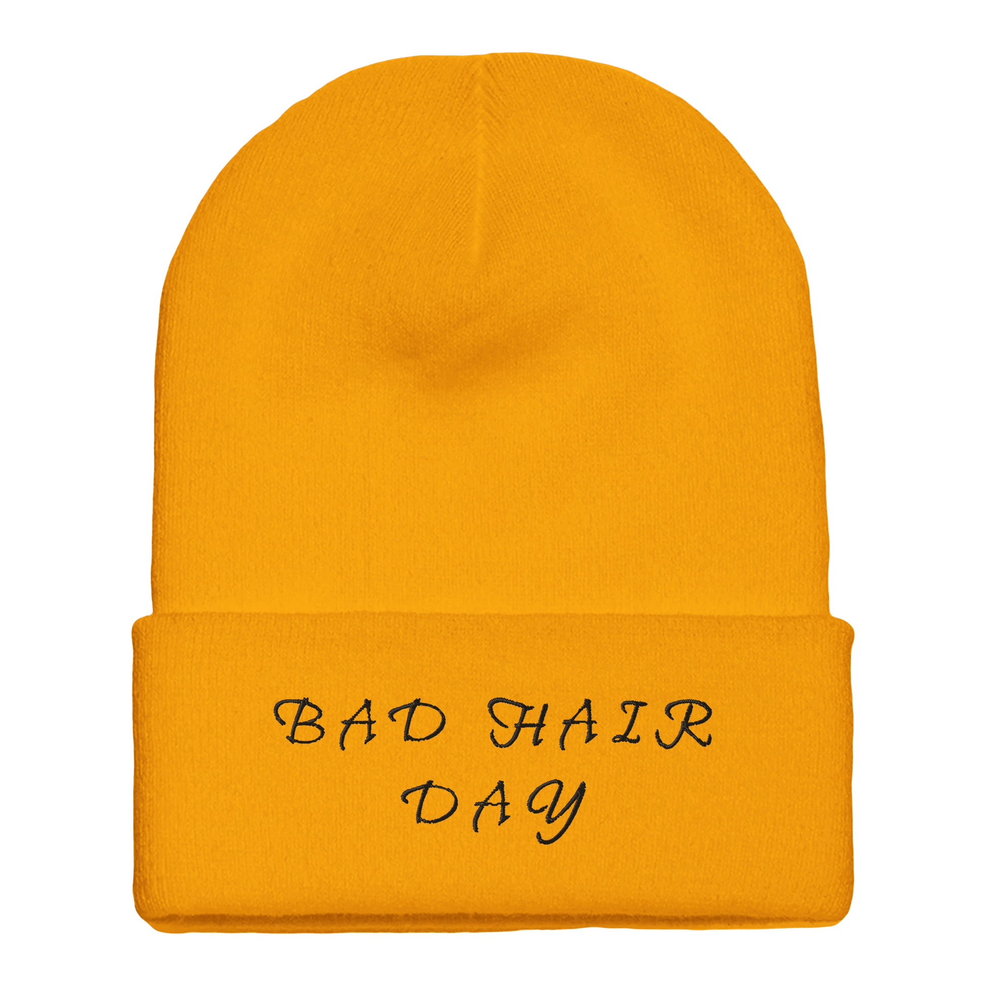 Embroidered Premium Cuffed Beanie - Bad Hair Day - Slay Hoodies