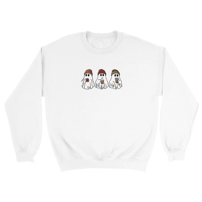 Embroidered Sweatshirt : The Ghostly Coffee Crew - Slay Hoodies