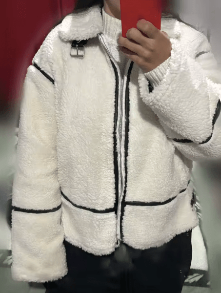 Faux Shearling Lamb Wool Plush Jacket - Slay Hoodies