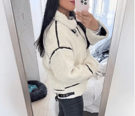 Faux Shearling Lamb Wool Plush Jacket - Slay Hoodies
